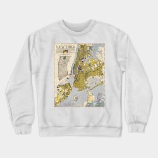 New York City Vintage Map Crewneck Sweatshirt